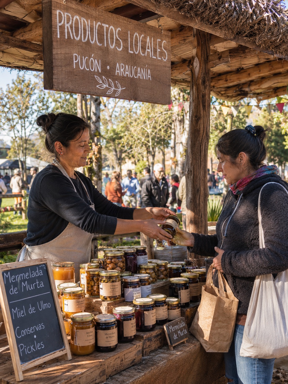 Feria de productos locales de Pucón